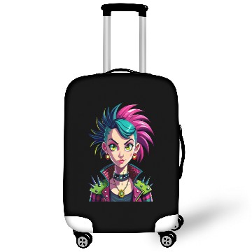 Discover Vivid Punk Rebellion - Bold and Fearless Luggage Covers