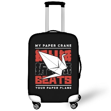 Discover My Paper Crane Beats Your Paper Plane Owl Folding Luggage Covers