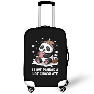 Discover I Love Pandas & Hot Chocolate Cozy Vibes Luggage Covers