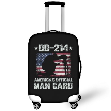 Discover DD-214 America's Official Man Card Veteran Pride Luggage Covers