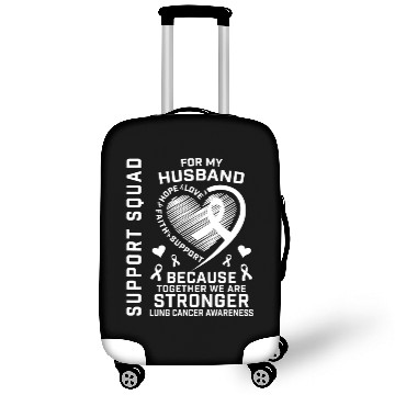 Discover I Wear White Support Husband Lung Cancer Awareness Luggage Covers