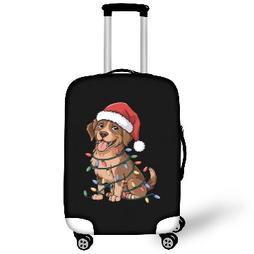 Discover Chesapeake Bay Retriever Christmas Lights Xmas Dog Luggage Covers