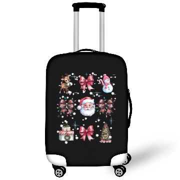 Discover Christmas Coquette Bow, Cute Christmas Santa Luggage Covers