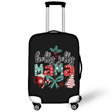 Discover Holly Jolly Mama Coquette Bow Christmas Luggage Covers