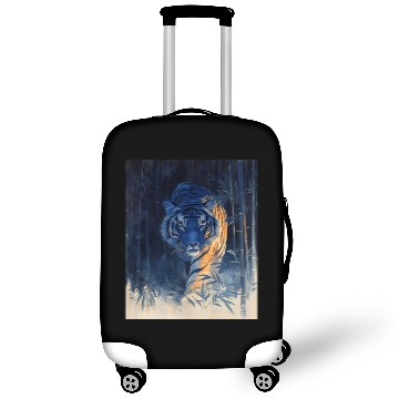 Discover Majestic Tiger in the Bamboo Forest Luggage Covers