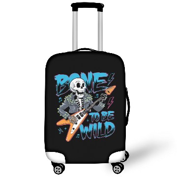 Discover Skeleton Guitar Player Bones Guitarist Musician Luggage Covers