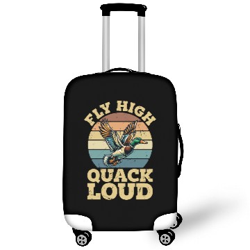 Discover Mallard Duck Fly High Quack Loud Retro Water Bird Luggage Covers