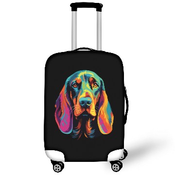 Discover Watercolor Colorful Black And Tan Coonhound Luggage Covers