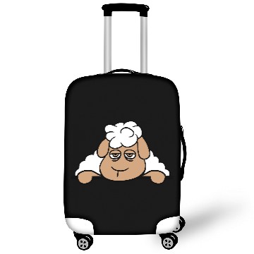 Discover Sheep Tired Bored Behind Fence Wall Sign Looking Luggage Covers