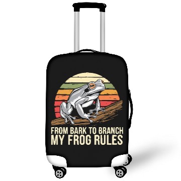 Discover Gray Tree Frog Lover Animal Amphibian Froggy Toad Luggage Covers
