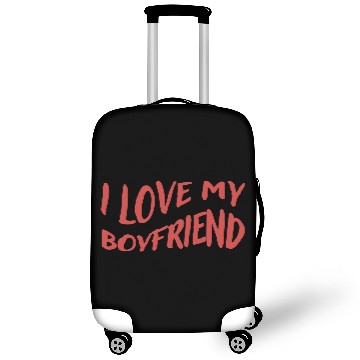 Discover I Love My Boyfriend, red - Pure Love Luggage Covers