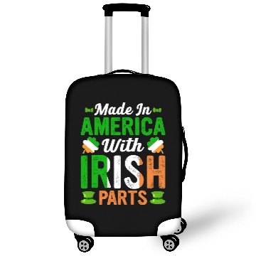 Discover Made in America with Irish Parts St. Patrick's day Luggage Covers