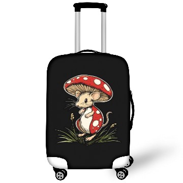 Discover Mushroom Mouse Funny Animal And Mushroom Luggage Covers