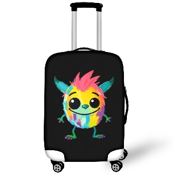 Discover Colorful Monster Art - Cute & Playful Character Luggage Covers