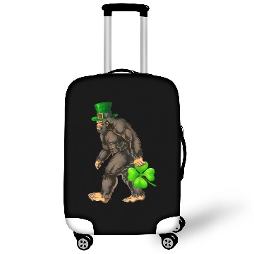 Discover Vintage St Patricks Day Bigfoot Sasquatch Irish Luggage Covers