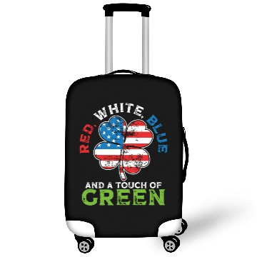 Discover Red White Blue and a Touch of Green Irish USA Luggage Covers