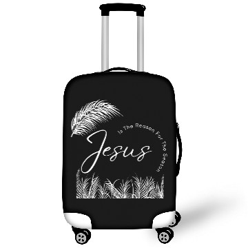Discover Jesus Is The Reason For The Season White Text Luggage Covers