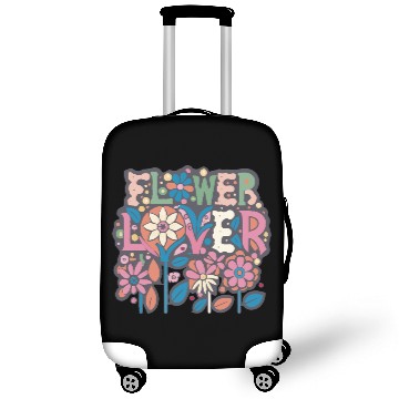 Discover Flower Lover Colorful Floral Design text Art Luggage Covers