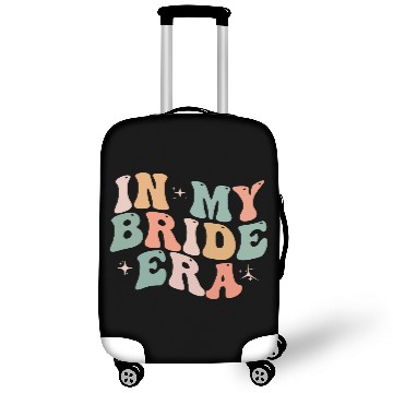 Discover In My Bride Era Funny Groovy Wedding Engagement Luggage Covers