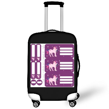 Discover DIY Sticker Set - Fantasy Unicorn Purple - 9 Luggage Covers