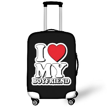 Discover "I Love My Boyfriend" graphic design Luggage Covers