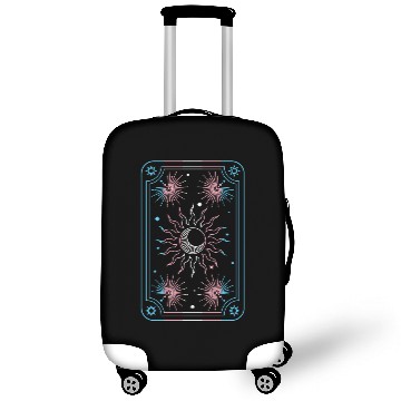 Discover Mystical Transgender Tarot Card with Sun and Moon Luggage Covers