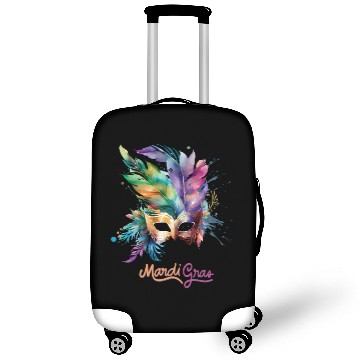Discover Colorful Mardi Gras Mask Feather Party Design Luggage Covers