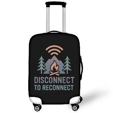 Discover Disconnect To Reconnect Forest Hiking Life Luggage Covers