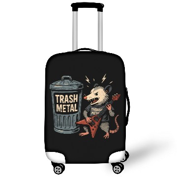 Discover Funny Opossum Thrash Metal Guitar Vintage Pun Luggage Covers