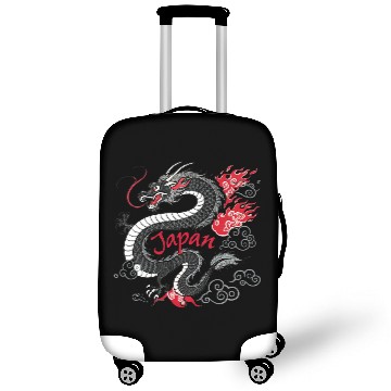Discover Majestic Japanese Dragon Tattoo Style Art design Luggage Covers