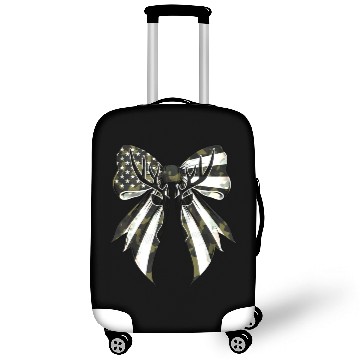 Discover Coquette Bow Deer Hunting Camouflage US Flag Pride Luggage Covers