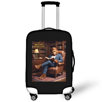Discover Bigfoot Book Club Sasquatch Reading in the Library Luggage Covers