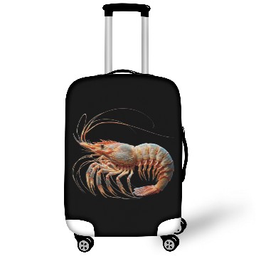 Discover Ocean Elegance : The Grace of a Shrimp Luggage Covers