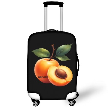 Discover Apricot branch with green leaves Luggage Covers