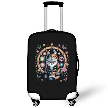 Discover Wheel of Fortune Tarot Cat Art Luggage Covers