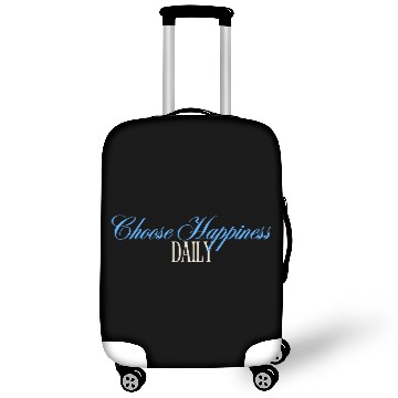 Discover Choose Happiness Quote Design - Daily Motivation Luggage Covers