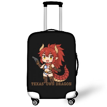 Discover Texas' Own Dragon, Zentreya Chibi Sticker Design Luggage Covers