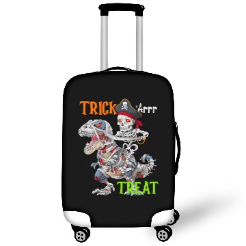 Discover Halloween Mummy T rex Pirate Skeleton Trick Treat Luggage Covers