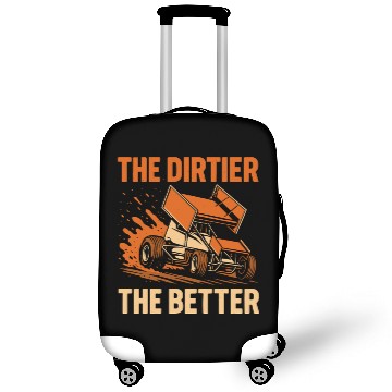 Discover Sprint Car Racing Dirt Track Speed Oval Race Luggage Covers