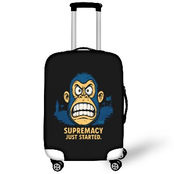 Discover Angry ape cartoon with bold supremacy quote Luggage Covers