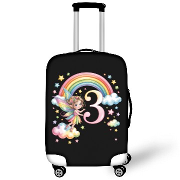 Discover Magical Rainbow Fairy Elf 3rd Birthday Girl Luggage Covers