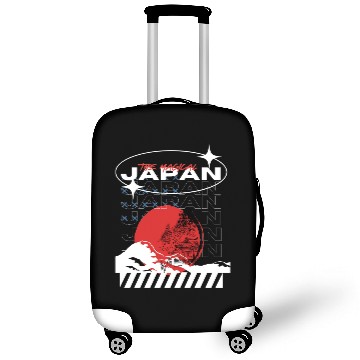 Discover Black Blue Creative Streetwear Japan Luggage Covers