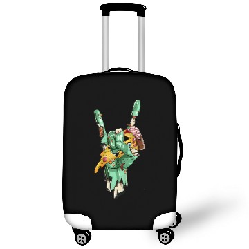 Discover Zombie Rock Hand Holding Zombie Pizza Halloween  Luggage Covers