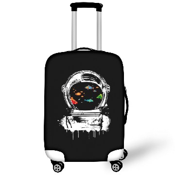 Discover Fish in an Astronaut Helmet – Fantasy Meets Space Luggage Covers