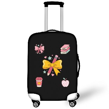 Discover Apple Coquette Bow Books First Day of School Back  Luggage Covers