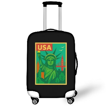 Discover Iconic Statue of Liberty Urban Artwork  Luggage Covers