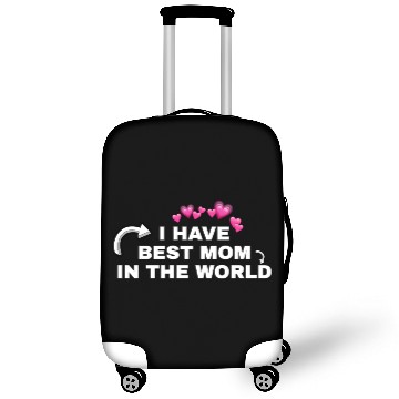 Discover Best Mom Ever with Heart Icons Luggage Covers