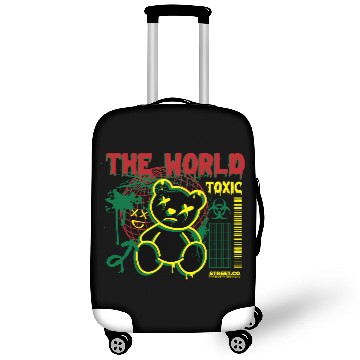 Discover Toxic World Kawaii Bear Artwear Luggage Covers