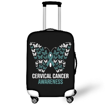 Discover Cervical Cancer Awareness Butterfly Design Luggage Covers