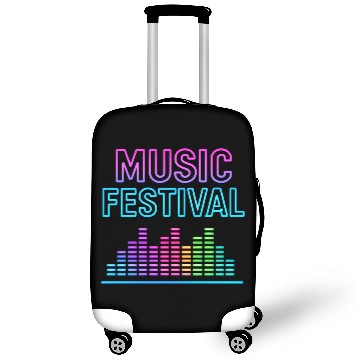 Discover Neon Lights Music Festival Design Luggage Covers